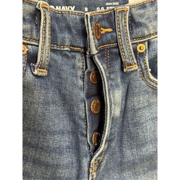 Old Navy O.G. Straight High Rise Stretch Dark Wash Jeans Sz 8 NWT - Picture 5 of 11